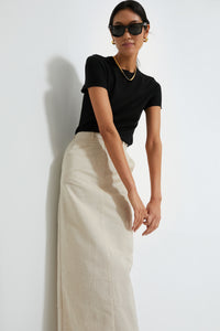 Black Cashmere Silk Blend Katie Tee