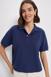 Navy Pique Holmes Boyfriend Polo