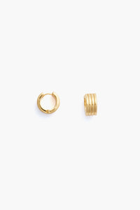 Gold Infinity Huggie Earrings